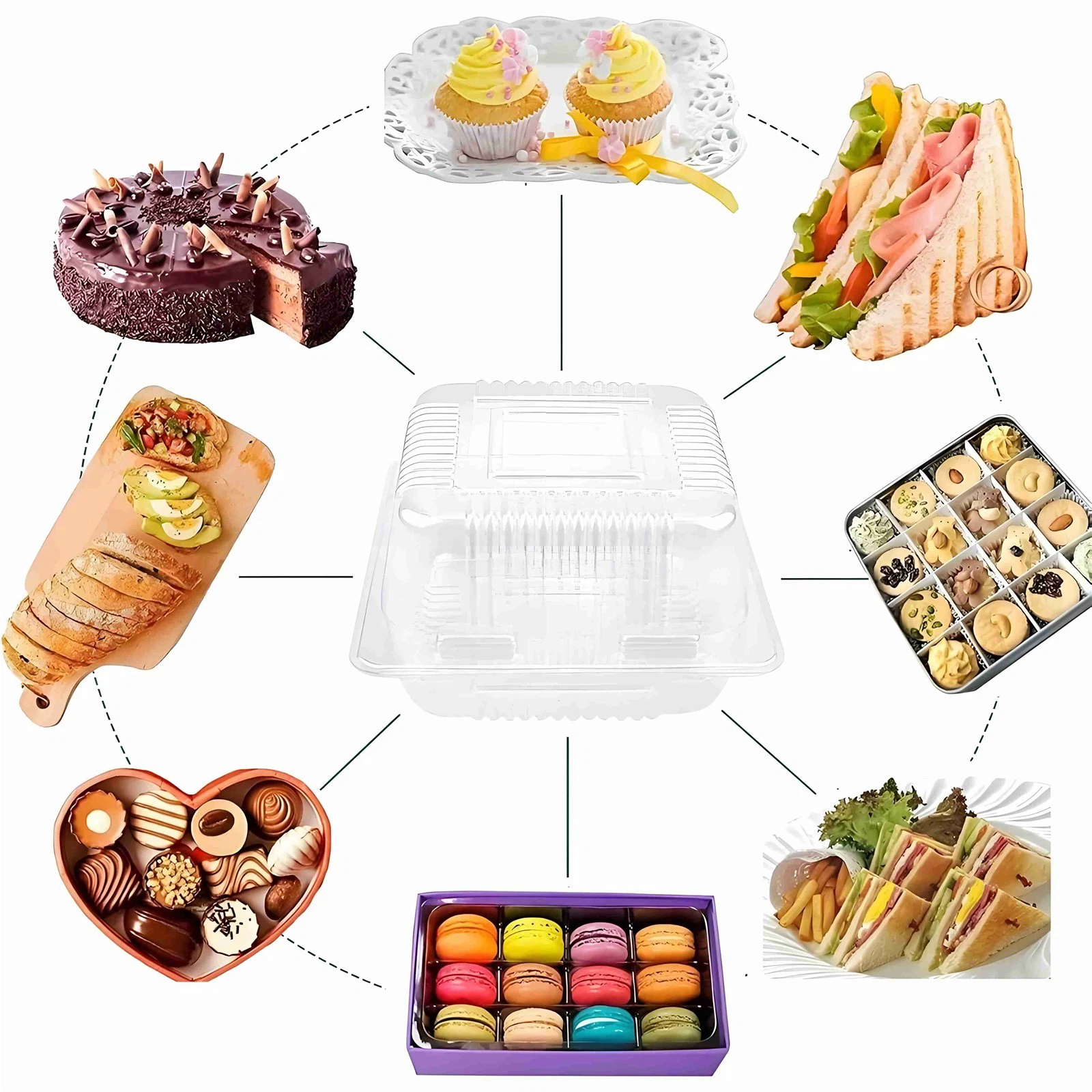 8oz - 48 oz clear PET plastic cake box wholesale manufacture 8oz - 48 oz clear PET plastic cake box wholesale manufacture